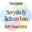 Sơ yếu lý lịch cơ bản